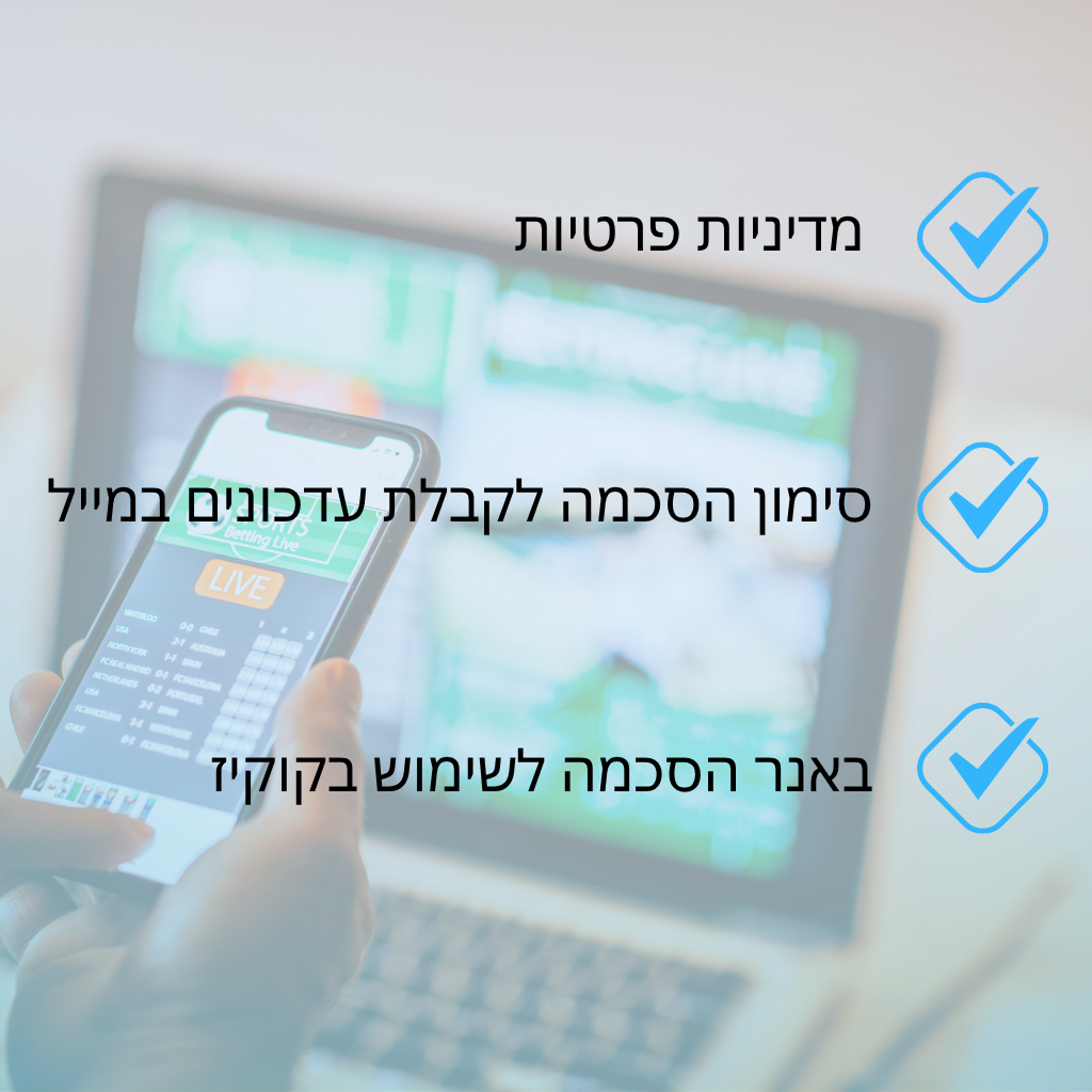 בדיקת האתר לתיקון 13 לחוק הגנת הפרטיות